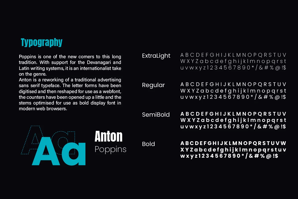 Cinemojo website typography