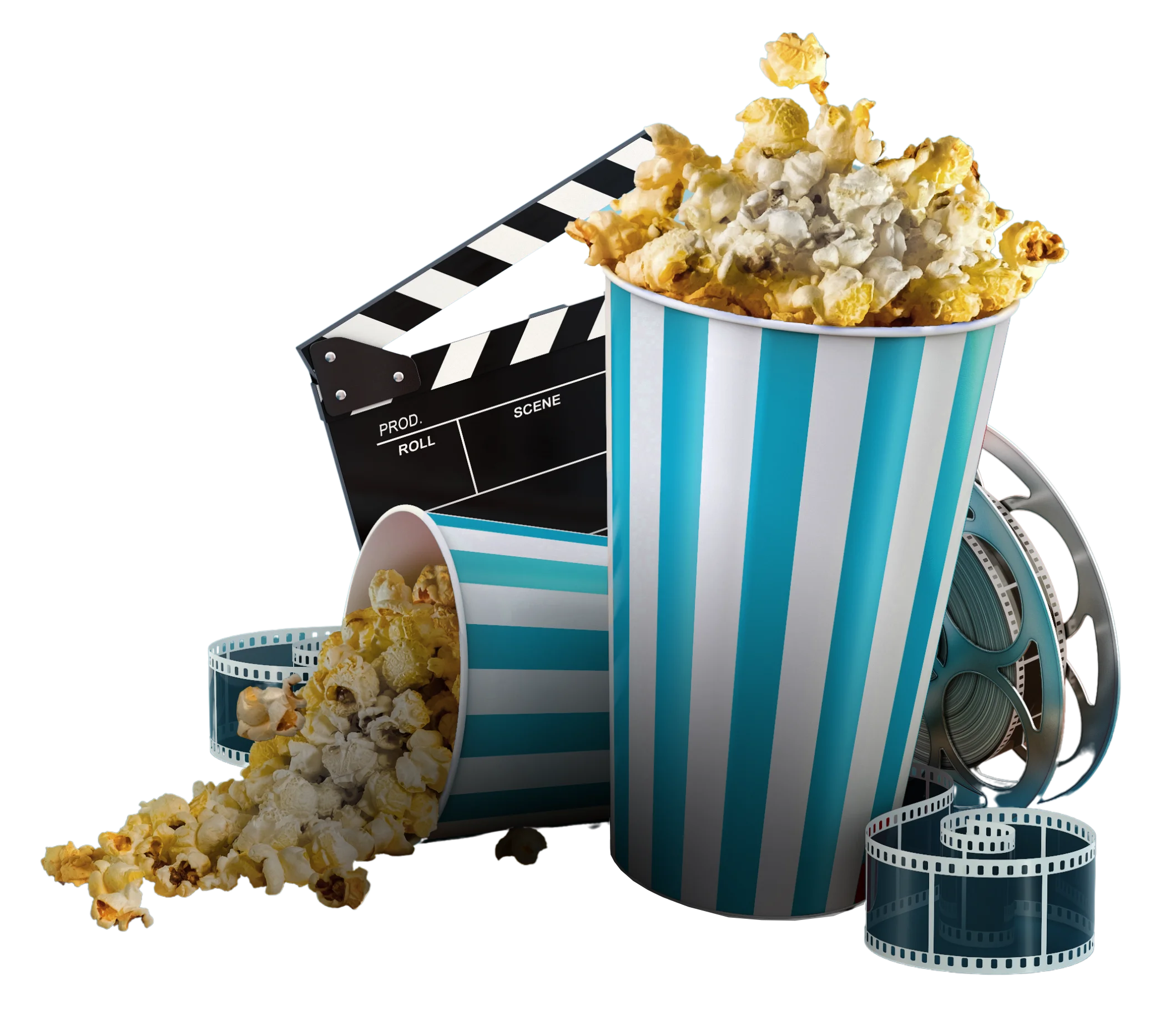 image of popcorn and film roll