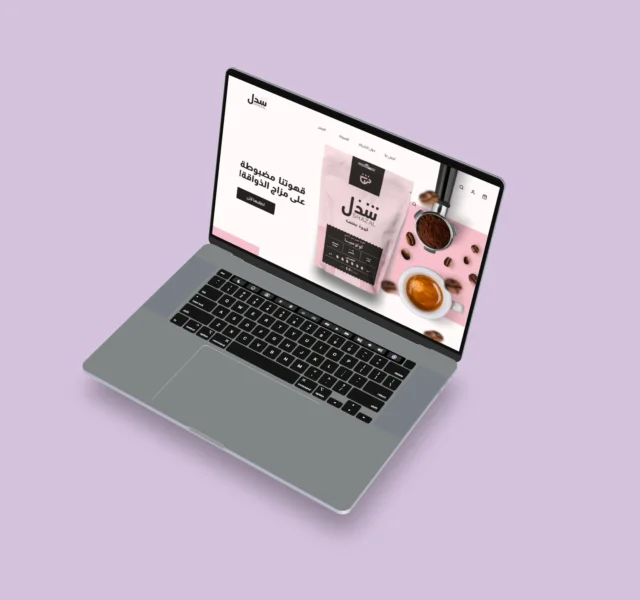 laptop showcasing landing page design
