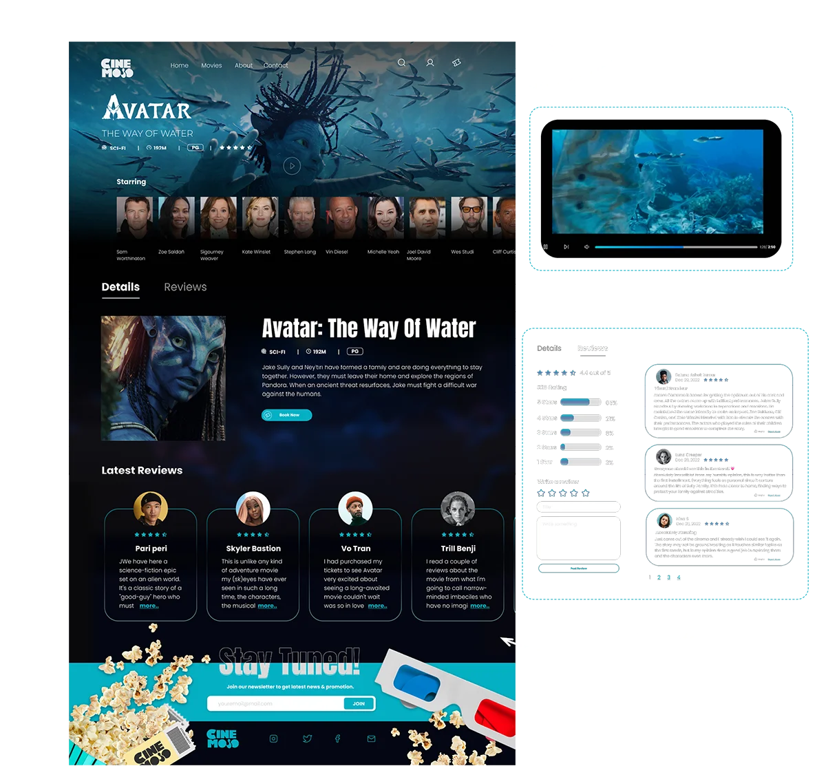 cinemojo Single movie page mockup