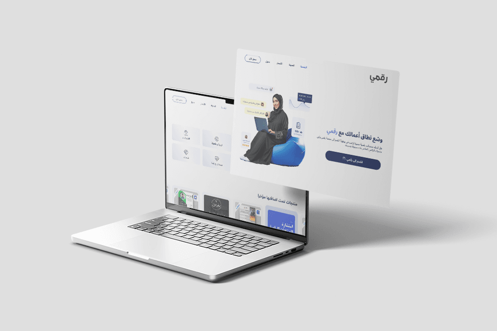 laptop showcasing landing page design