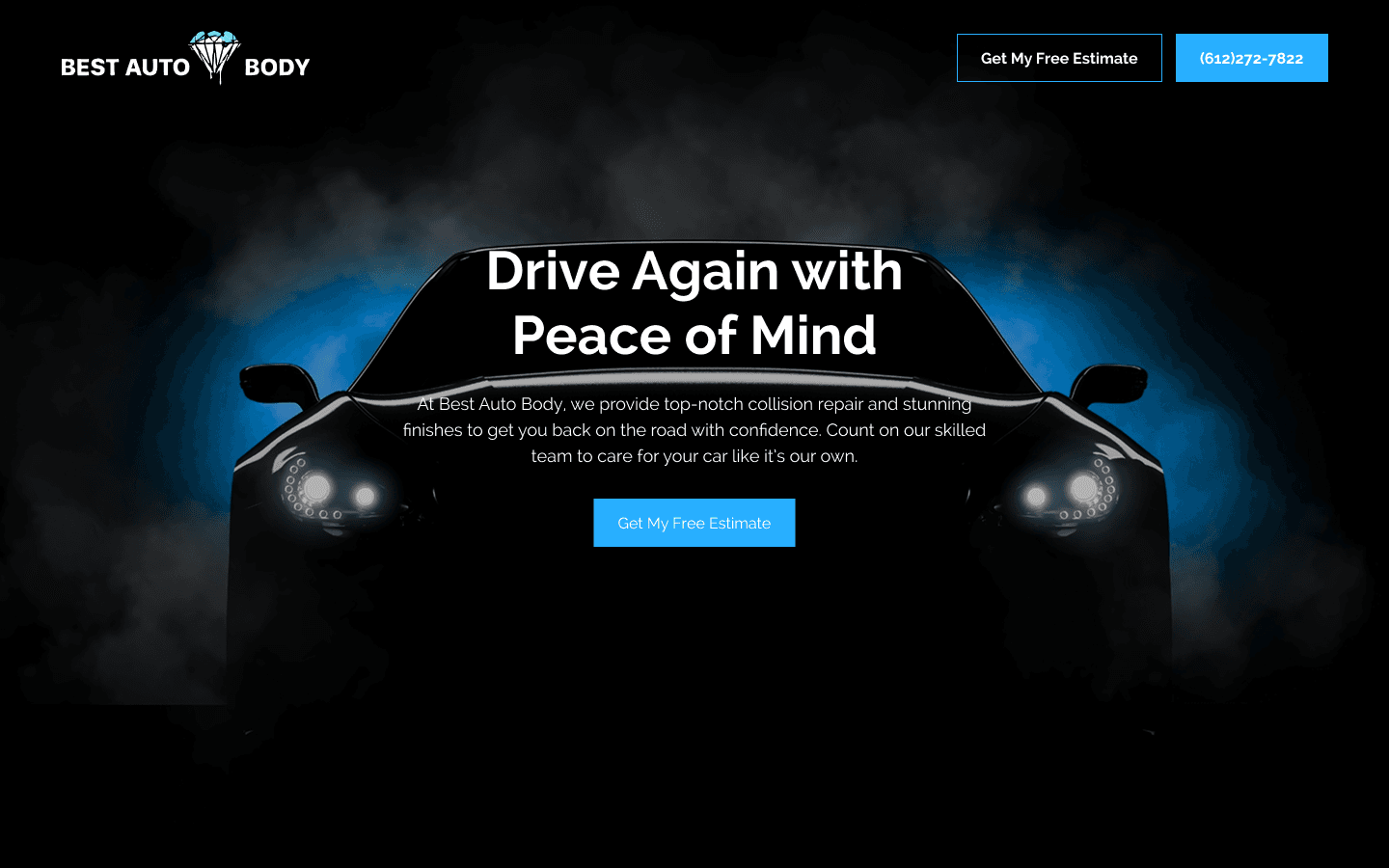 Best body auto landing page prototype