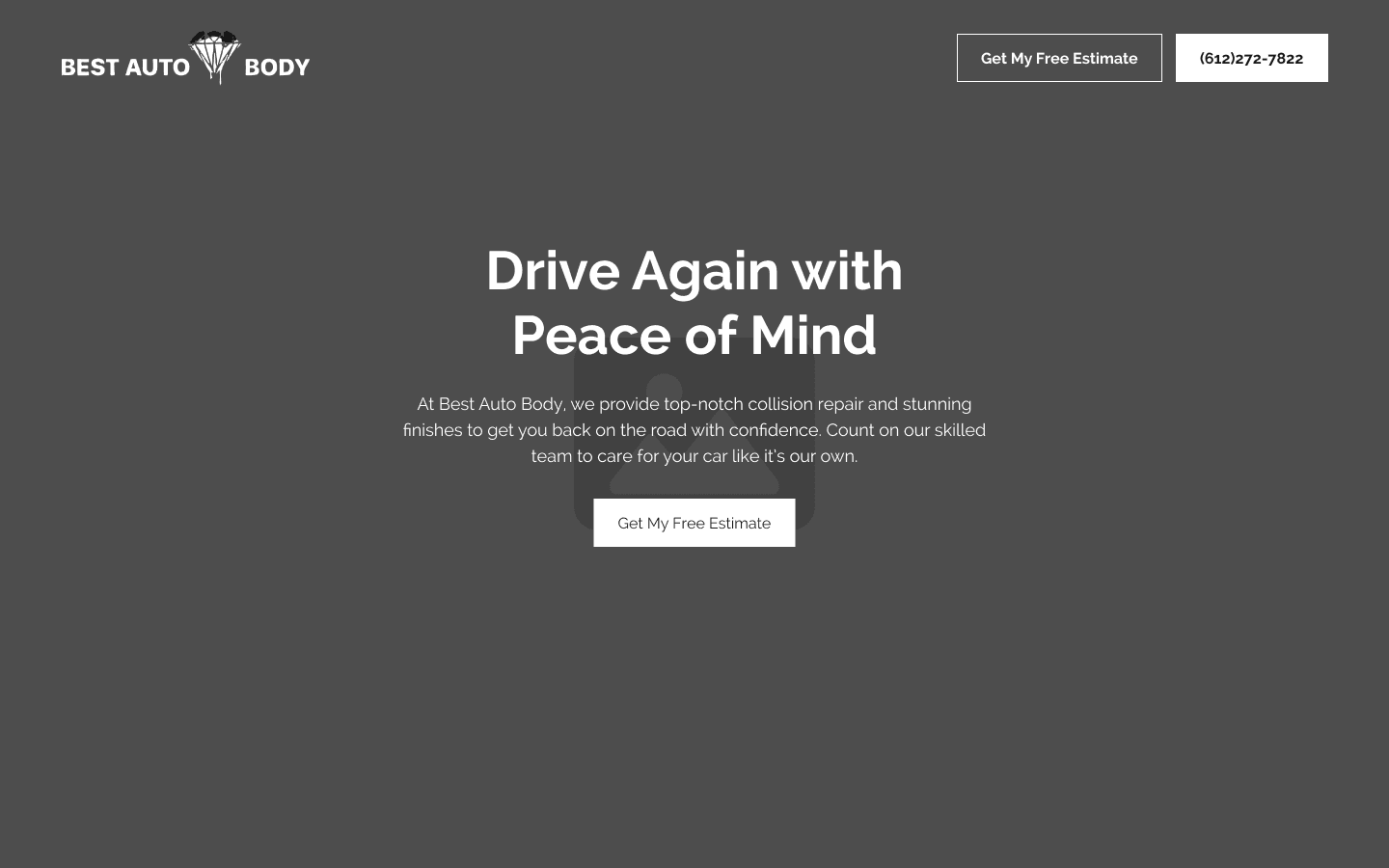 Best body auto landing page wireframe