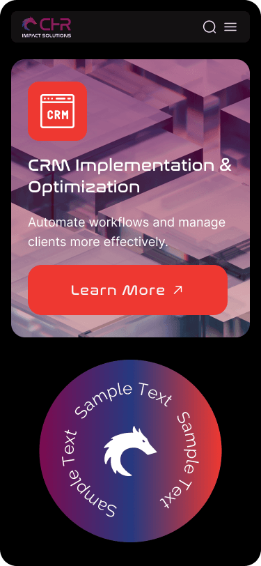 CHR IMPACT SOLUTION WEBSITE design Home3 Mobile