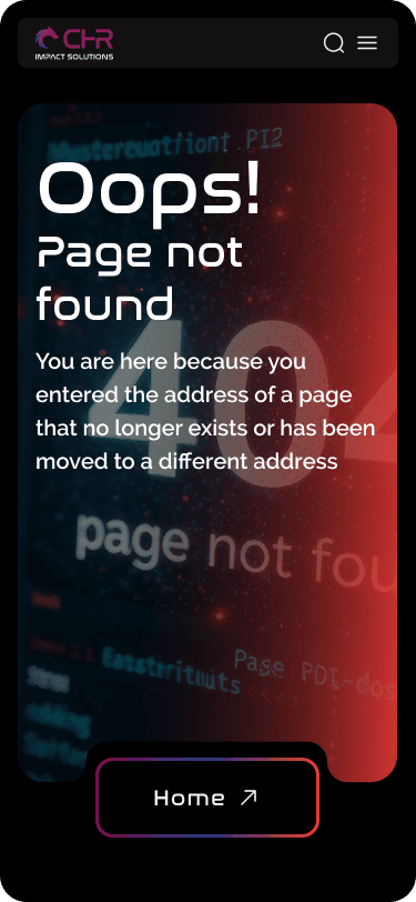 CHR IMPACT SOLUTION WEBSITE design Mobile 404