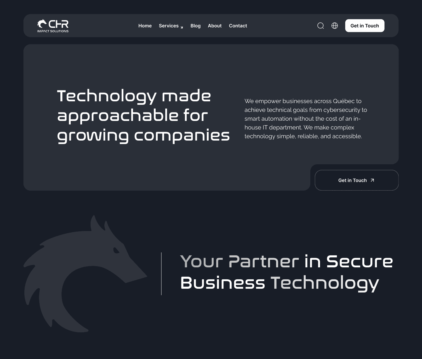 CHR IMPACT SOLUTIONS HOME WIREFRAME