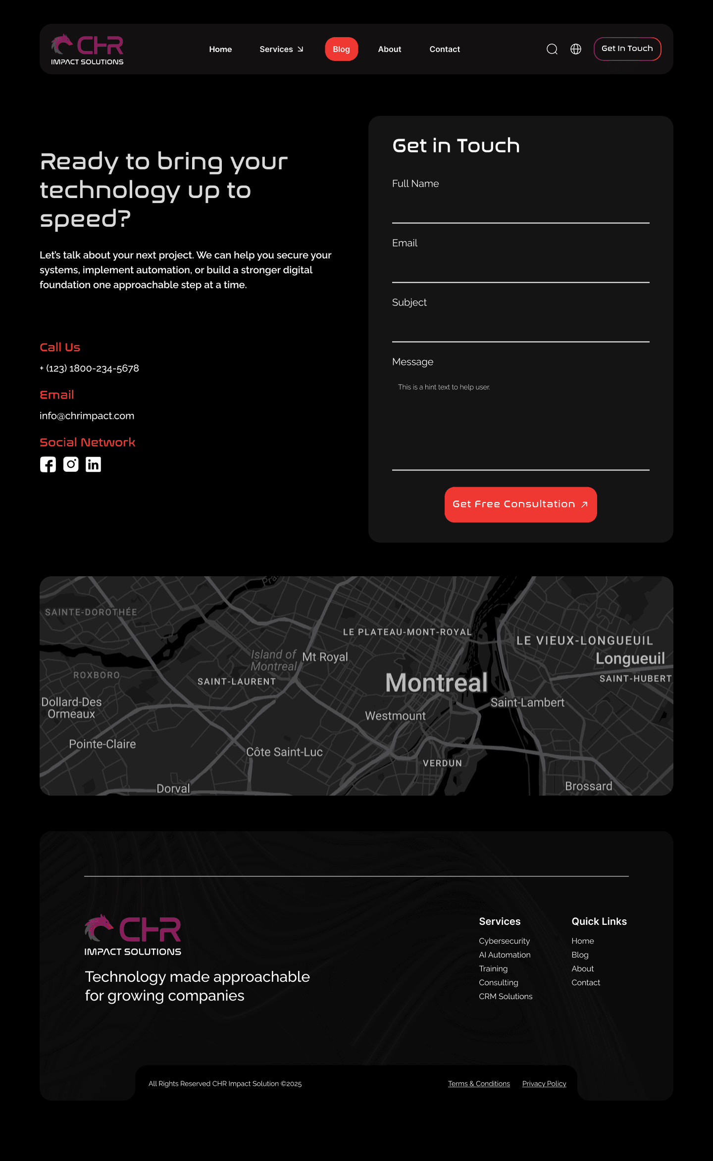 Contact page