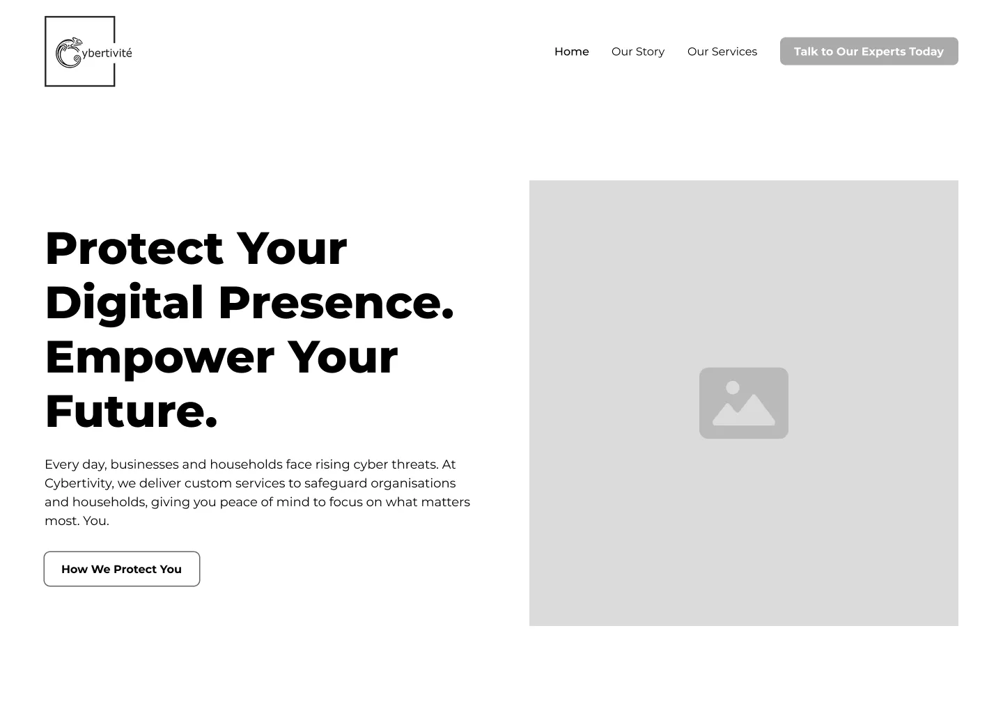 Cybertivity Home Wireframe