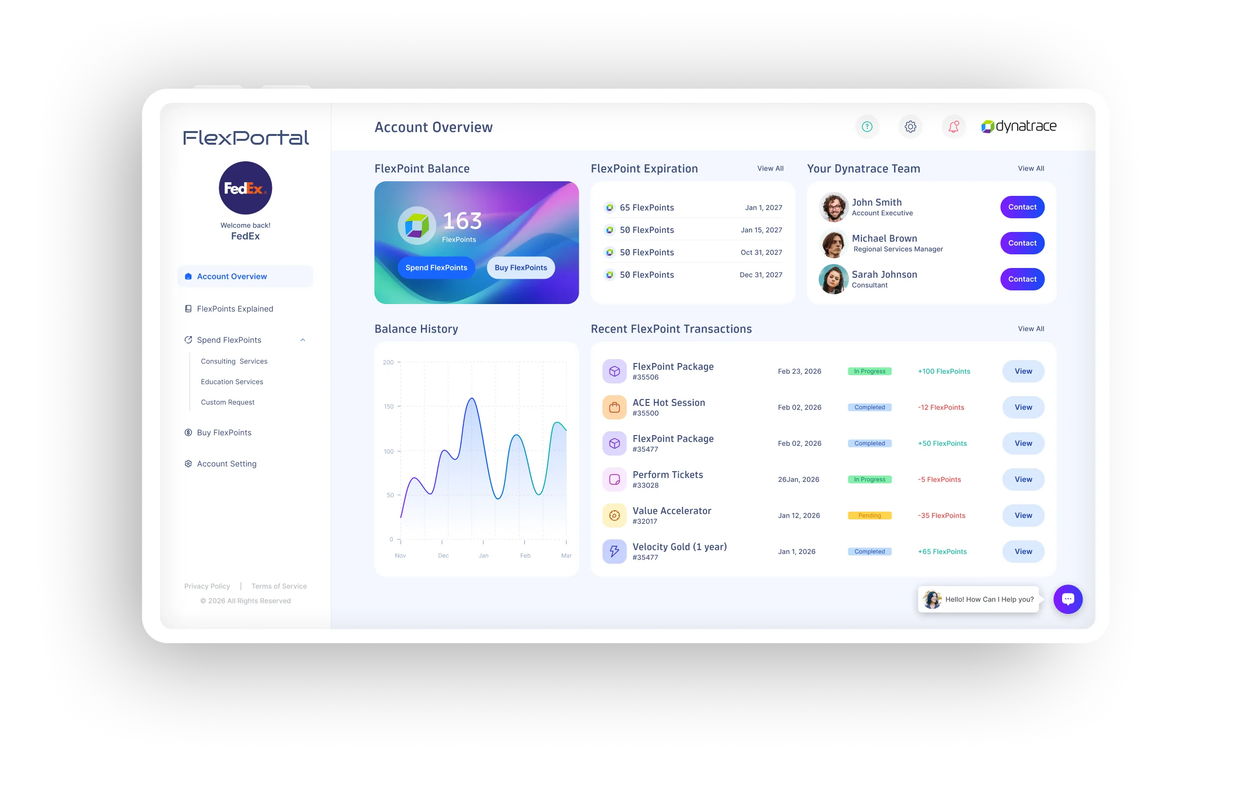Dynatrace flex portal overview light dashboard on white tablet mockup 1