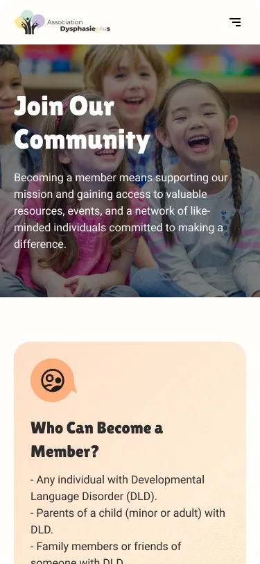 Dysphasie Mobile Become Member