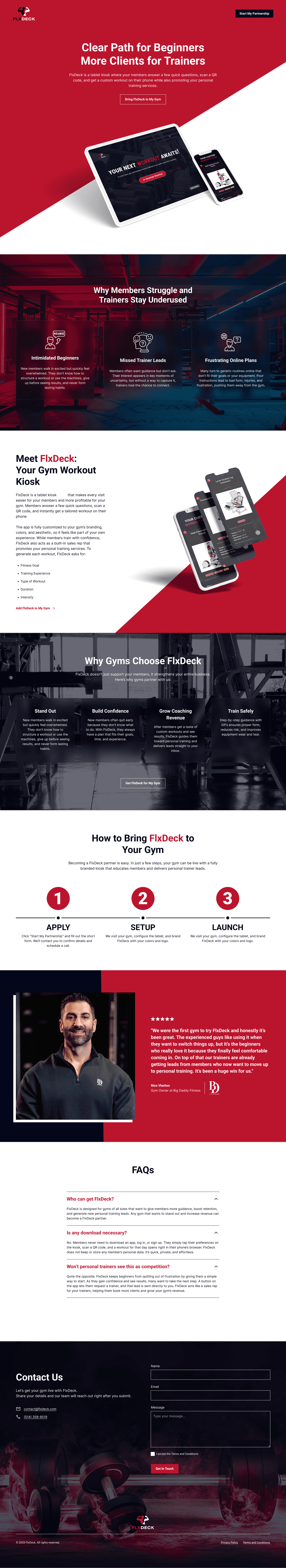 FlexDeck landing Page UI design
