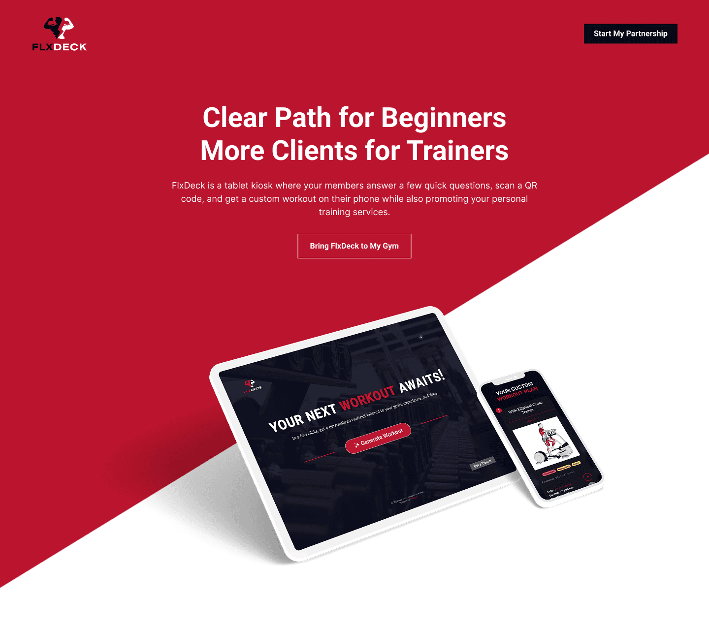 FlxDeck landing page Design