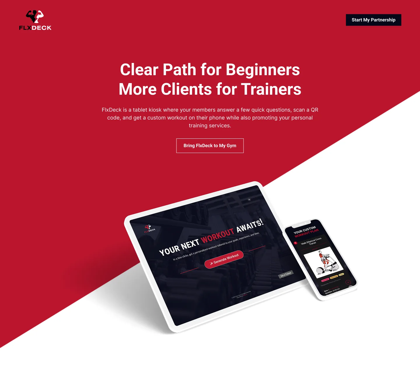 FlxDeck landing page Design