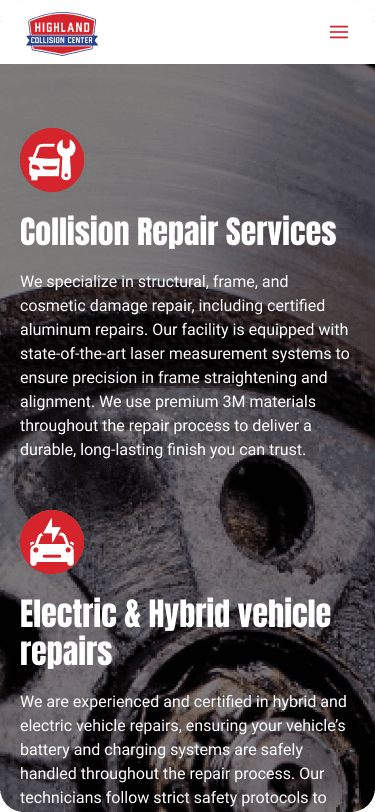 Highland Collision Center Collision Repair Services Mobile