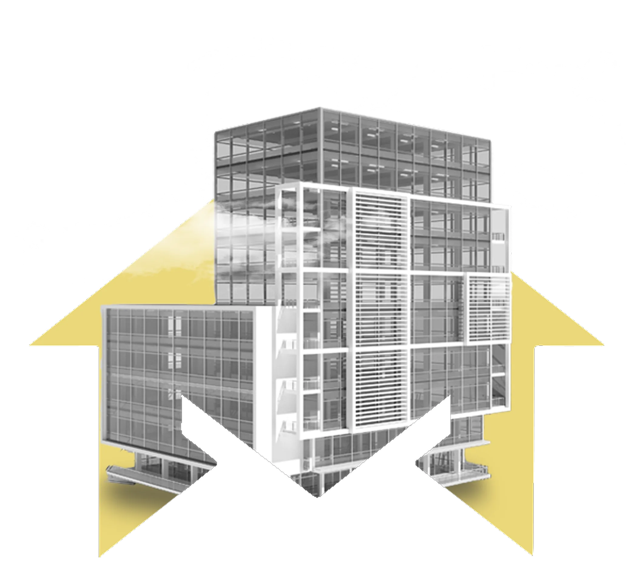 Melkart logomark with building