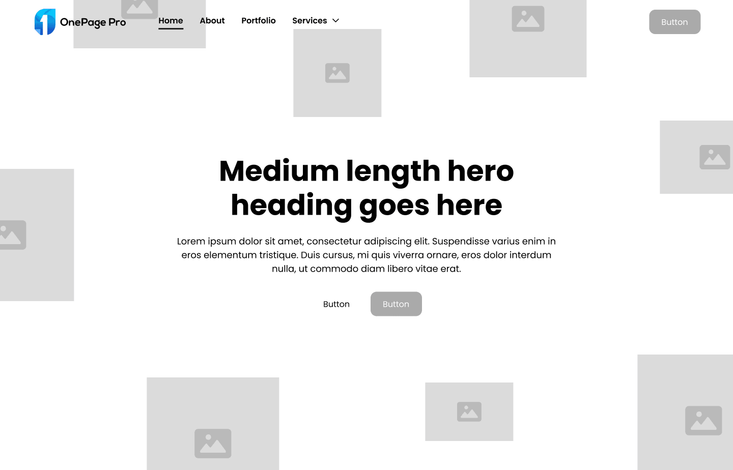 OnePage Pro Wireframe