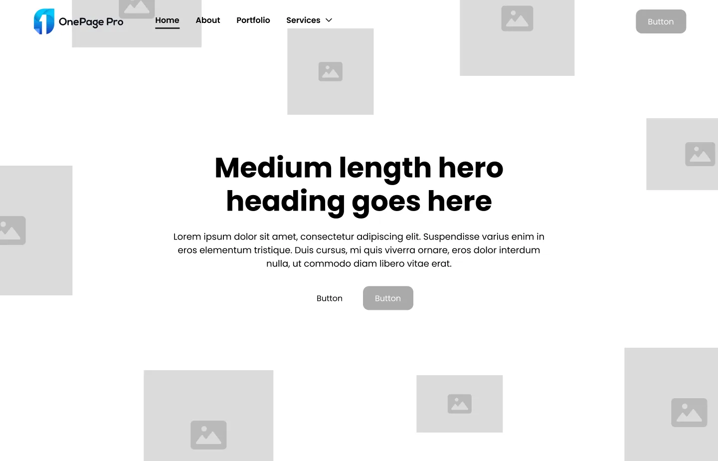 OnePage Pro Wireframe