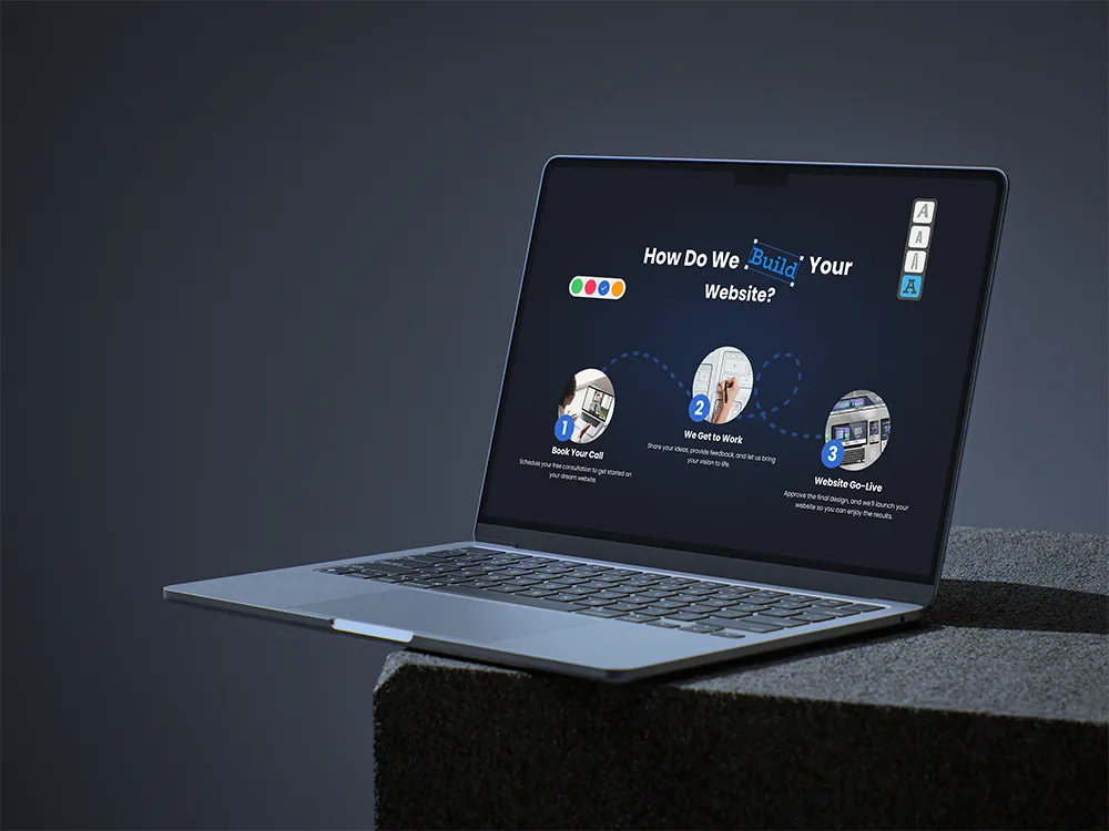 Onepage pro landing page on macbook mockup