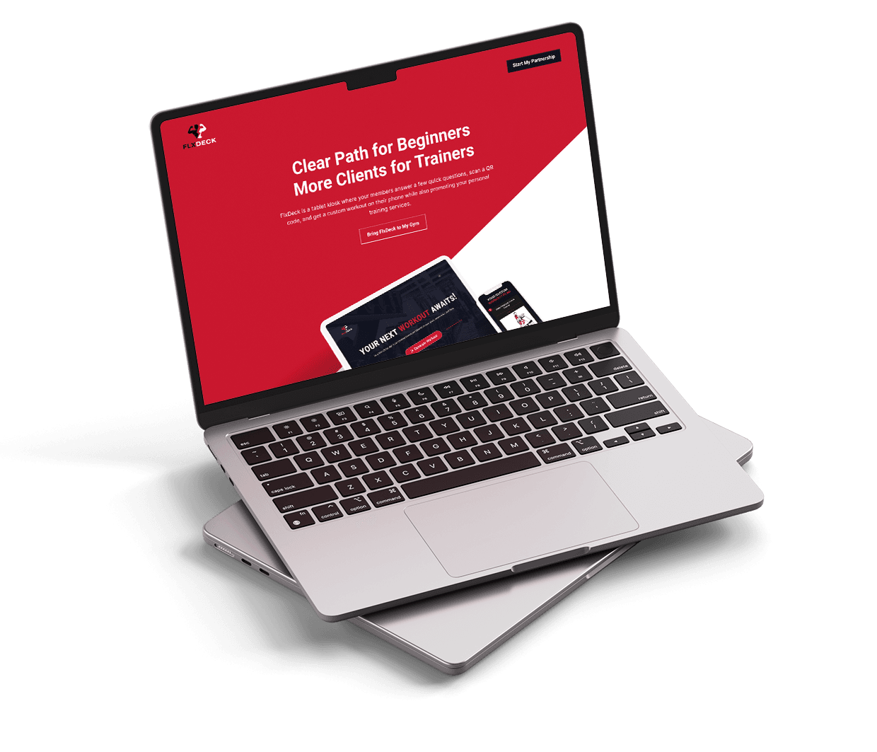 flxdeck landing page design NoBG
