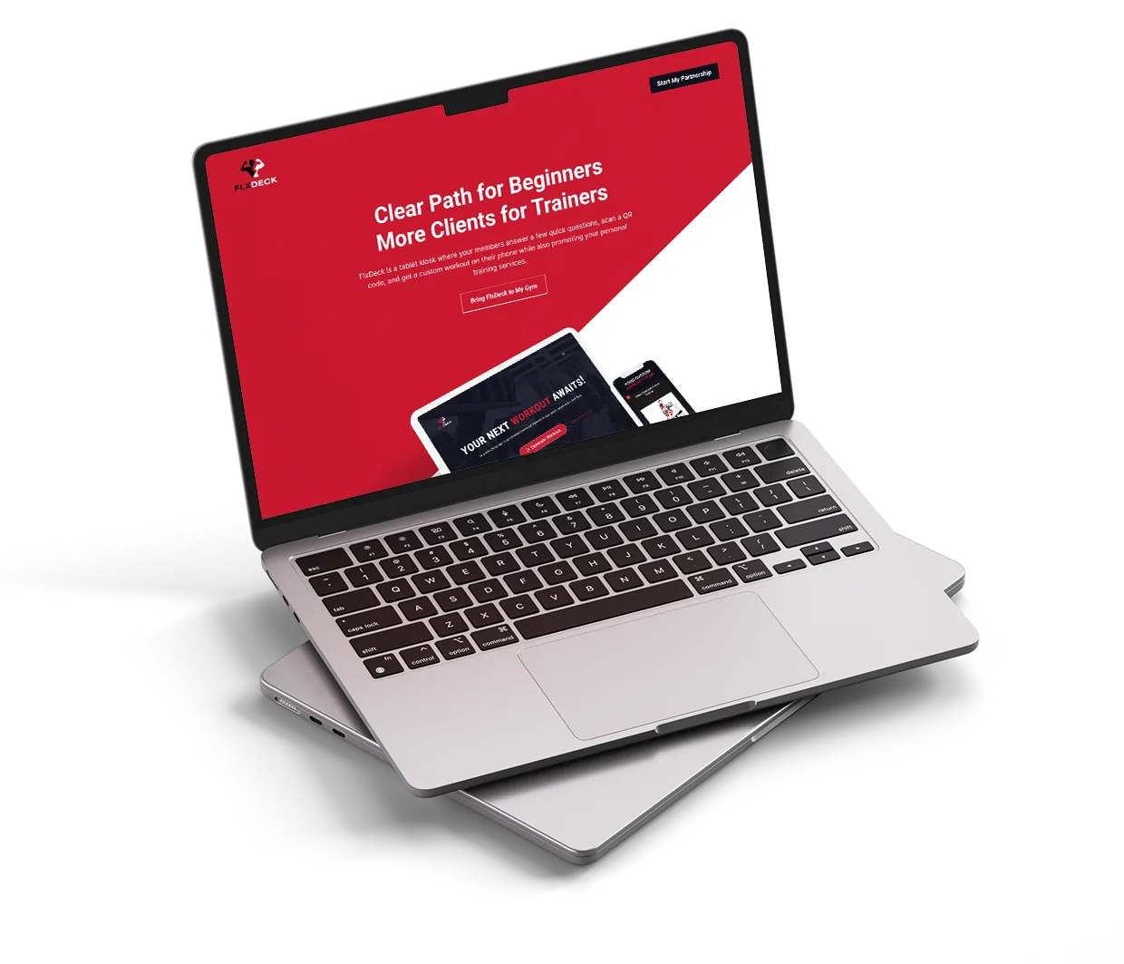 flxdeck landing page design NoBG