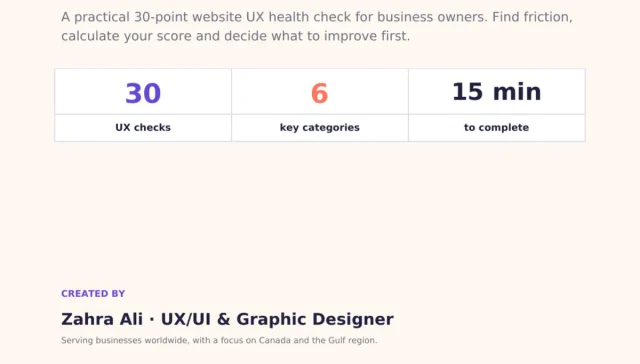 free website ux audit checklist 2026 1